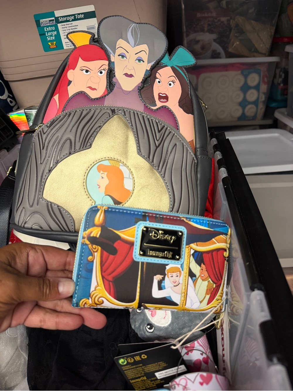 Disney x Loungefly Cinderella Villains Mini Backpack w/ zip around wallet.